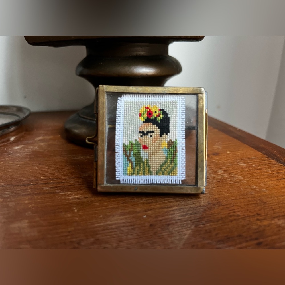 Frida Kahlo’s “Self Portrait” in Mini Cross Stitch Art - Picture 3 of 4